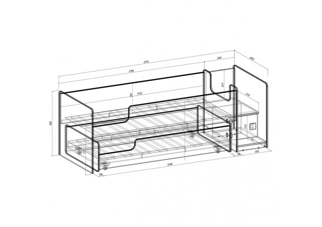 Детская выкатная кровать Легенда К302.41 в Белово
